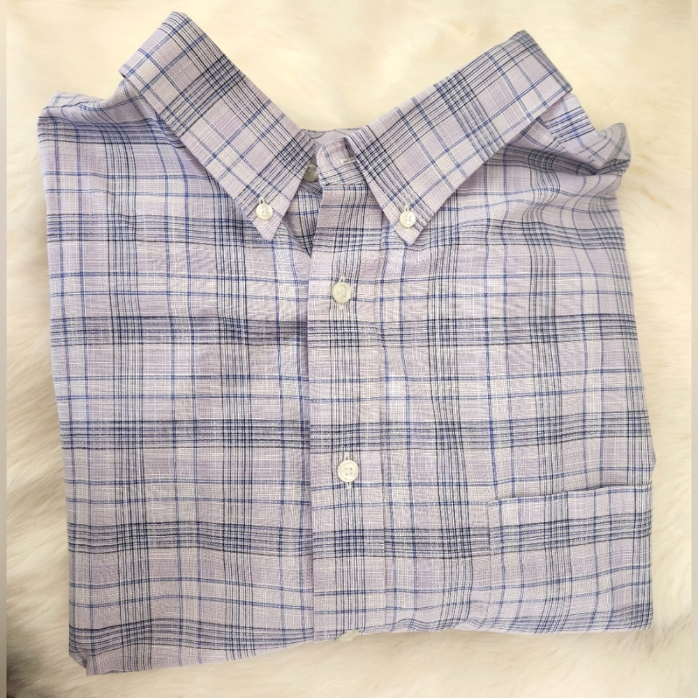 Roundtree & Yorke Gold Label 3XB Short Sleeve Button Down EUC